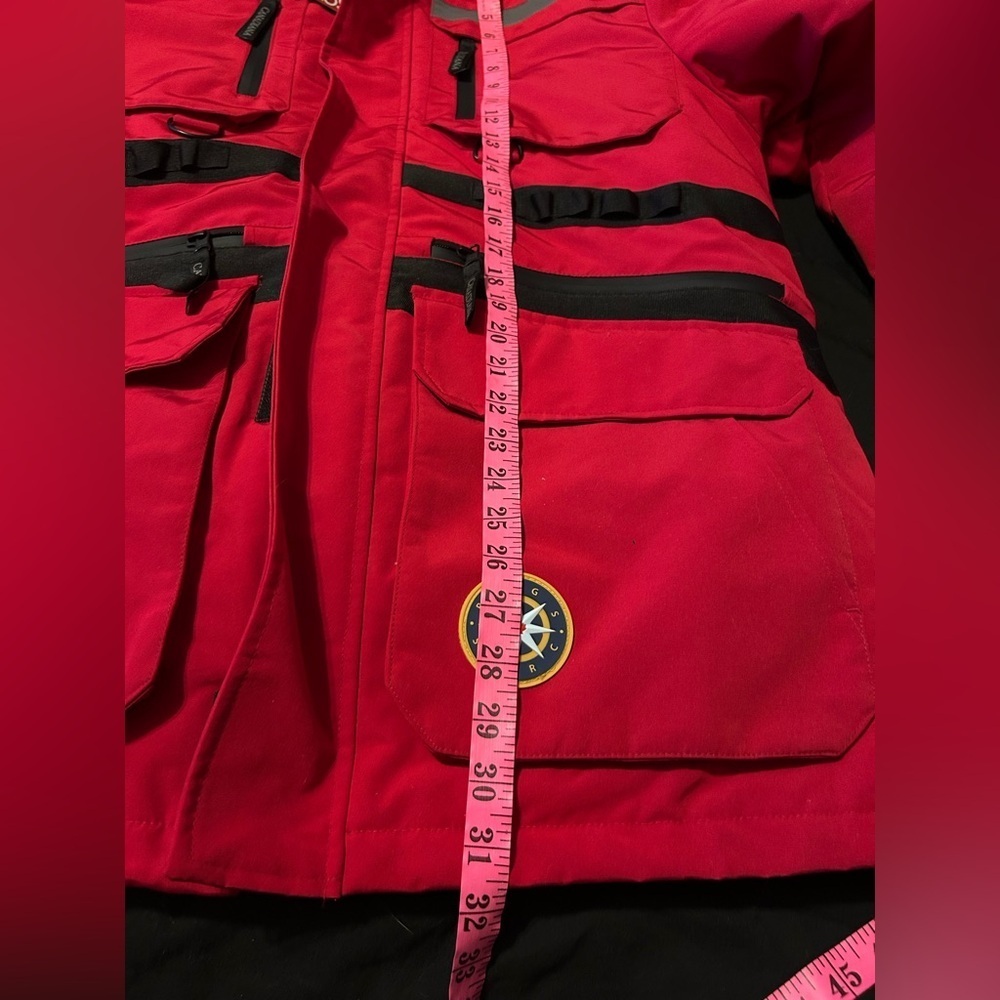 NWT Canadians Women's Red winter Jacket with Faux Fur Trim - Picture 10 of 11